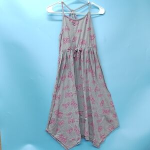 Cat & Jack Gray and Pink Floral Dress